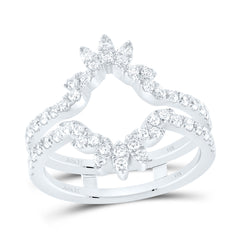 14K White Gold 3/4 CTW-Natural Diamond Cnc Enhancer Ring 4.3 Gram