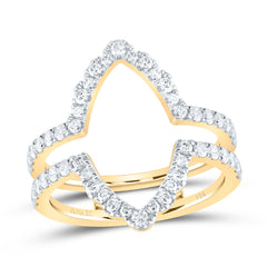 14K Yellow Gold 3/4 CTW-Natural Diamond Cnc Enhancer Ring 3.88 Gram