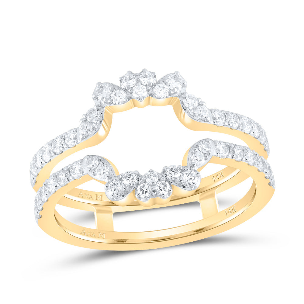 14K Yellow Gold 3/4 CTW-Natural Diamond Cnc Enhancer Ring 3.8 Gram