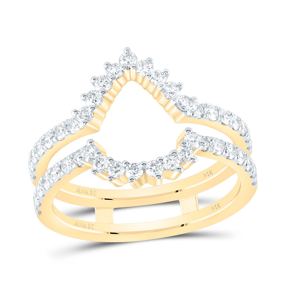 14K Yellow Gold 7/8 CTW-Natural Diamond Cnc Enhancer Ring 3.63 Gram
