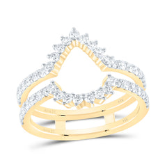 14K Yellow Gold 7/8 CTW-Natural Diamond Cnc Enhancer Ring 3.63 Gram