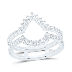 14K White Gold 7/8 CTW-Natural Diamond Cnc Enhancer Ring 3.7 Gram