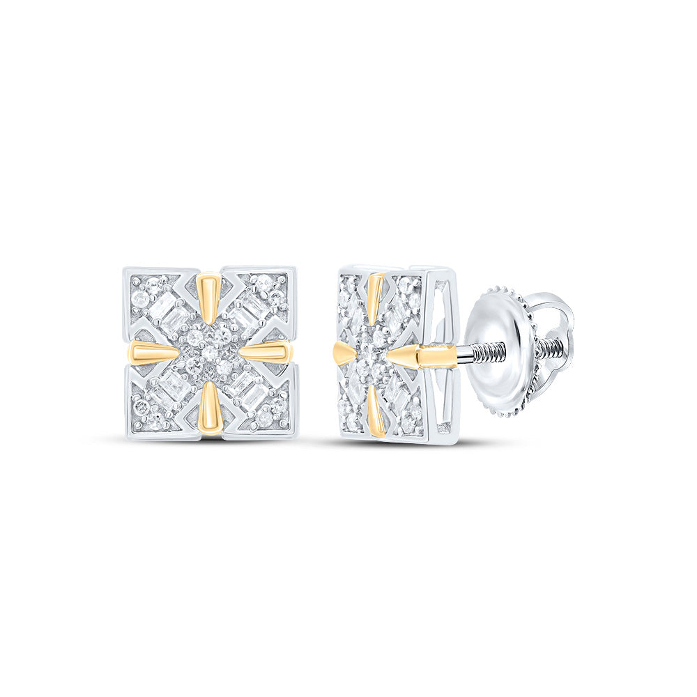 Sterling Silver 1/6 CTW-Natural Diamond Gift Stud Earring 1.92 Gram