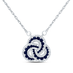 14K White Gold 1/3 CTW-Natural Diamond 3/4 CTW-Rd-Bs Nat-Gem Fashion Necklace(18Inch ) 2.76 Gram