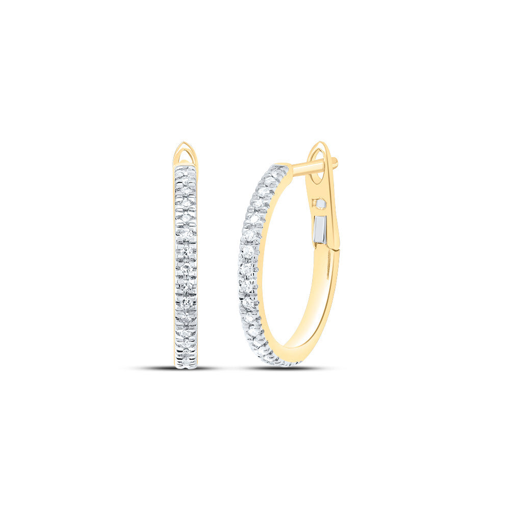 10k Gold 1/10 CTW-Natural Diamond Fashion Hoop Earring Gram