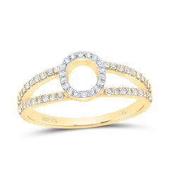 14K Yellow Gold 1/4 CTW-Natural Diamond Gift Initial "O" Ladies Ring 1.93 Gram