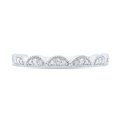 10K White Gold 1/10 CTW-Natural Diamond Fashion Ladies Band 2.39 Gram