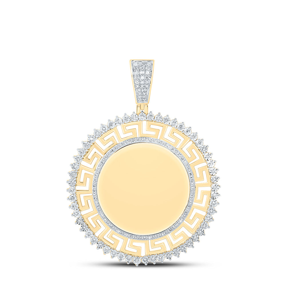 10K Yellow Gold 1/2 CTW-Natural Diamond Memory Round Men'S Charm 7.92 Gram