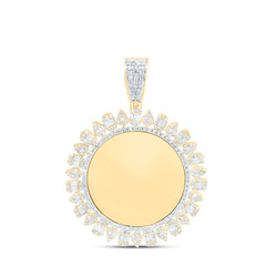 10K Yellow Gold 1 1/3 CTW-Natural Diamond Memory Round Men'S Charm 5.02 Gram