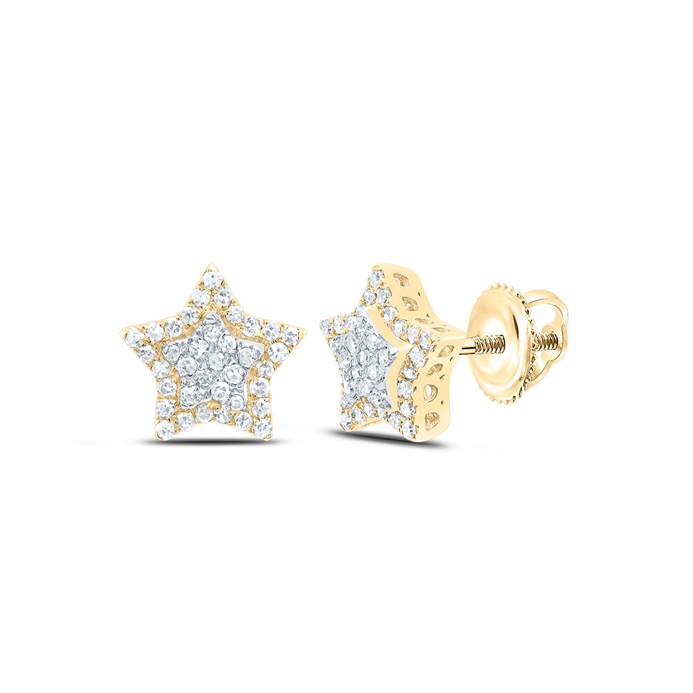 10k Gold 1/3 CTW-Natural Diamond Fashion Star Earring Gram