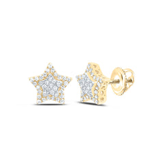 10k Gold 1/3 CTW-Natural Diamond Fashion Star Earring Gram