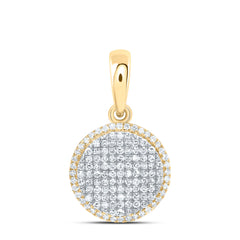10K Yellow Gold 5/8 CTW-Natural Diamond Fashion Round Pendant 1.81 Gram