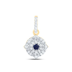 10K Yellow Gold 1/12 CTW-Natural Diamond 1.7MM Rd-Bs Nat-Gem Round Pendant 0.3474 Gram