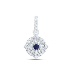 10K White Gold 1/12 CTW-Natural Diamond 1.7MM Rd-Bs Nat-Gem Round Pendant 0.359 Gram