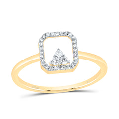 10K Yellow Gold 1/8 CTWnatural Diamond Gift Octagon Ring 1.15 Gram