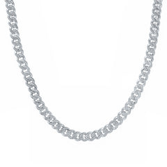 Sterling Silver 2 1/2 CTW-Natural Diamond 8.00MM Cuban Men'S Chain (22 Inch ) 71.275 Gram