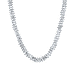 Sterling Silver 7 1/3 CTW-Natural Diamond 8.00MM Cuban Men'S Chain (22 Inch ) 70.87 Gram