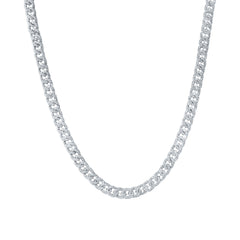 Sterling Silver 7 7/8 CTW-Natural Diamond 8MM Cuban Men'S Chain (22 Inch ) 85.21 Gram