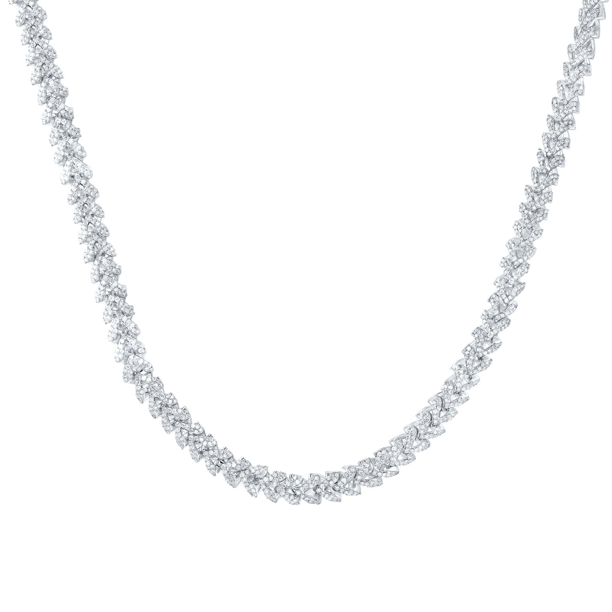 Sterling Silver 6 5/8 CTW-Natural Diamond 6MM Franco Men'S Chain (20 Inch ) 41.00 Gram