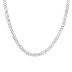 Sterling Silver 6 CTW-Natural Diamond 6MM Cuban Men'S Chain (22 Inch ) 30.11 Gram