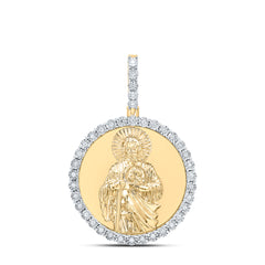 Sterling Silver 1/6 CTW-Natural Diamond Gift St. Jude Round Pendant