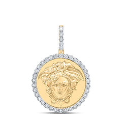 Sterling Silver 1/6 CTW-Natural Diamond Gift Medusa Round Pendant