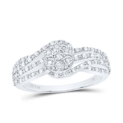 Sterling Silver 1/4 CTW-Natural Diamond Gift Round Ring