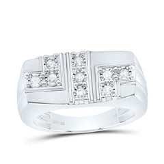 Sterling Silver 1/4 CTW-Natural Diamond Men'S Ring