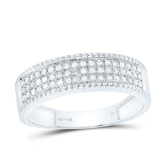 Sterling Silver 1/4 CTW-Natural Diamond Men'S Band