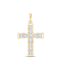 Sterling Silver 1/3 CTW-Natural Diamond Gift Cross Pendant