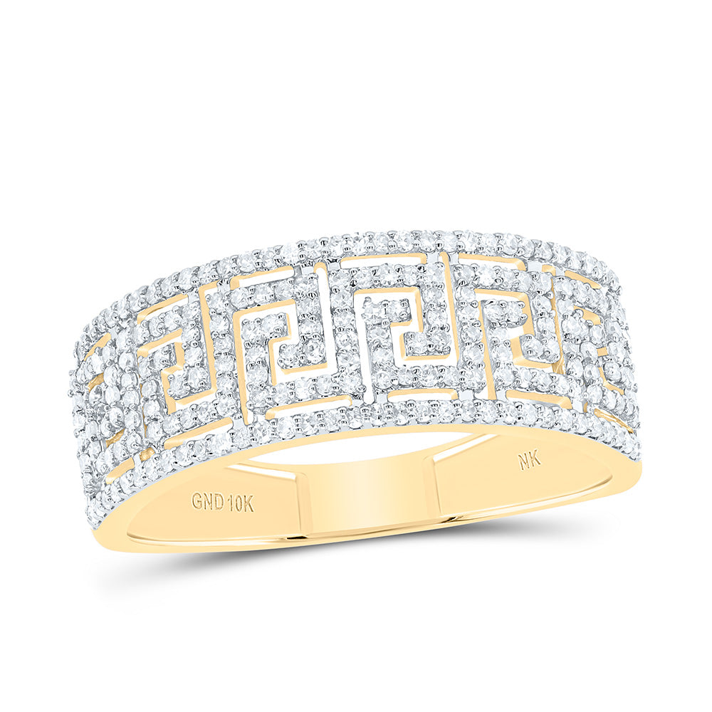 10k Gold 5/8 CTW-Natural Diamond Mens Ring