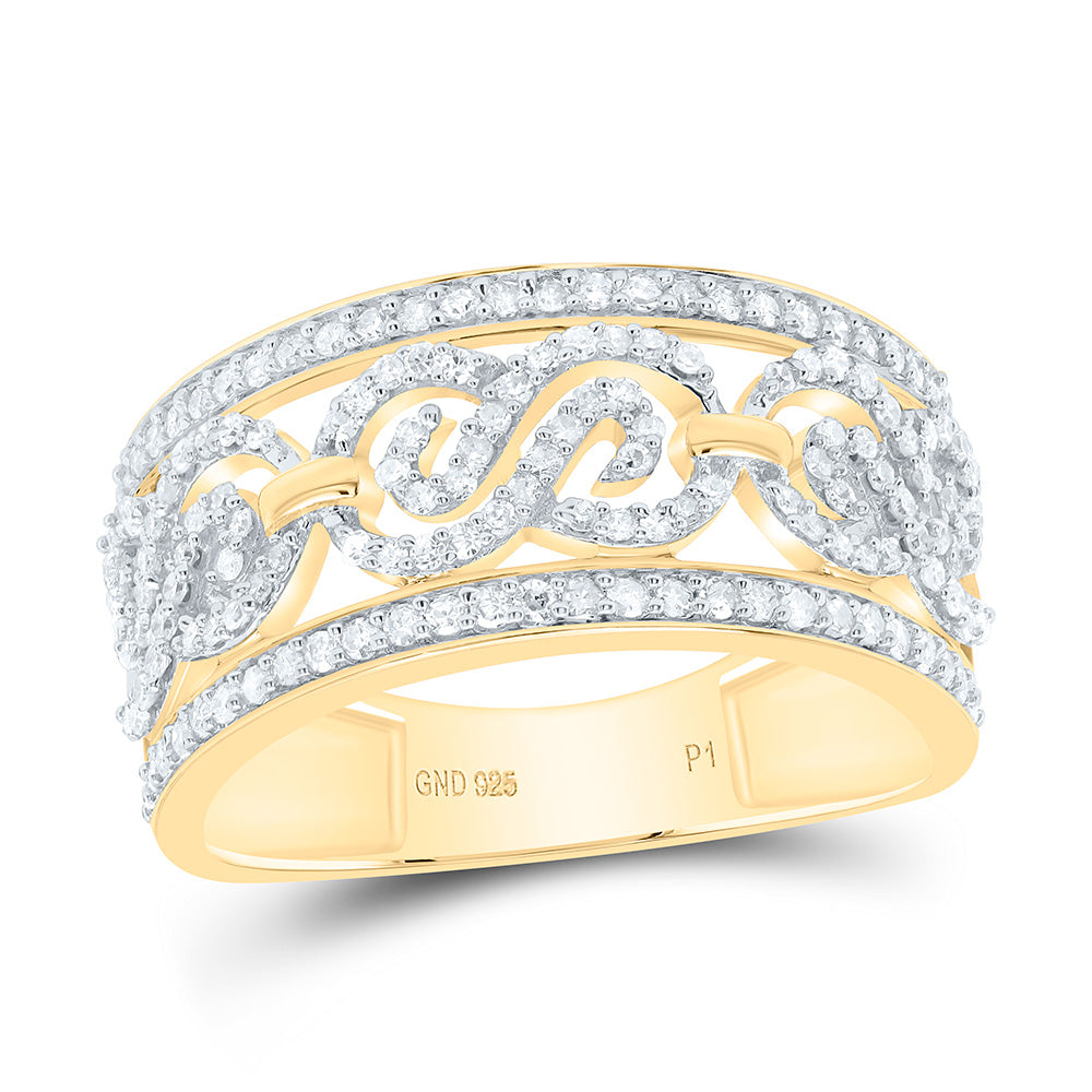 Sterling Silver 1/2 CTW-Natural Diamond Gift Ladies Ring