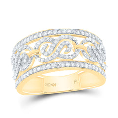 Sterling Silver 1/2 CTW-Natural Diamond Gift Ladies Ring