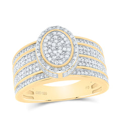 Sterling Silver 1/2 CTW-Natural Diamond Gift Oval Ring