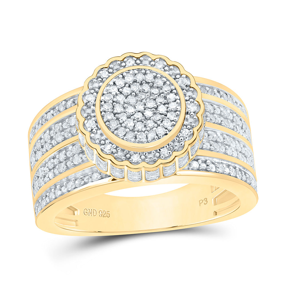 Sterling Silver 1/2 CTW-Natural Diamond Gift Round Ring