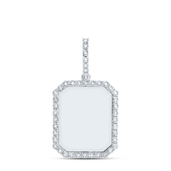 Sterling Silver 1/6 CTW-Natural Diamond Gift Emerald Memory Pendant