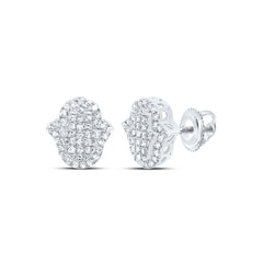 10k Gold 1/3 CTW-Natural Diamond Fashion Hamsa Earring