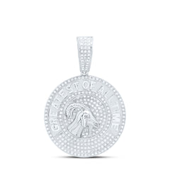 Sterling Silver 1 CTW-Natural Diamond Goat Mens Charm