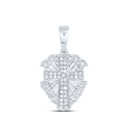 Sterling Silver 1/6 CTW-Natural Diamond Gift Cross Pendant