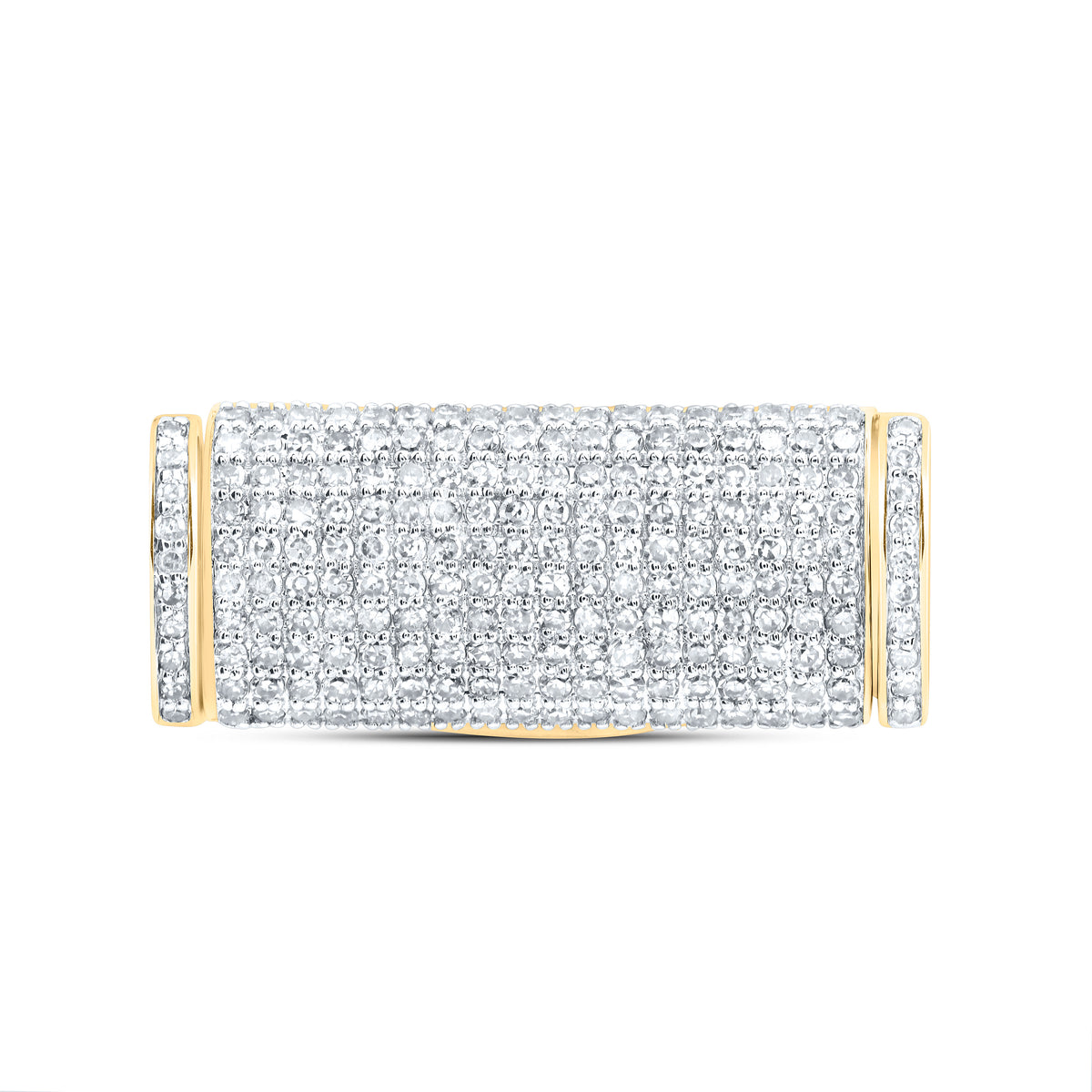 14k Gold 1 CTW-Natural Diamond (12MM) Cuban Lock Box