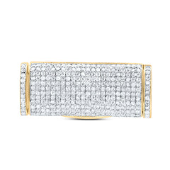14k Gold 7/8 CTW-Natural Diamond (10MM) Cuban Lock Box