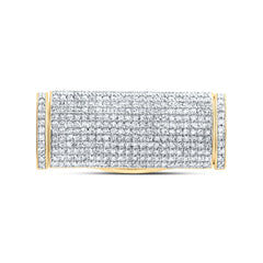 14k Gold 5/8 CTW-Natural Diamond (8MM) Cuban Lock Box