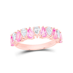 14k Gold 3/4 CTW-Natural Diamond 1 1/3 CTW-Ps-Pi Sapp Natural Gemstone Ring