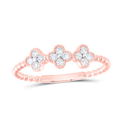 14k Gold 1/5 CTW-Natural Diamond Fashion Clover Band