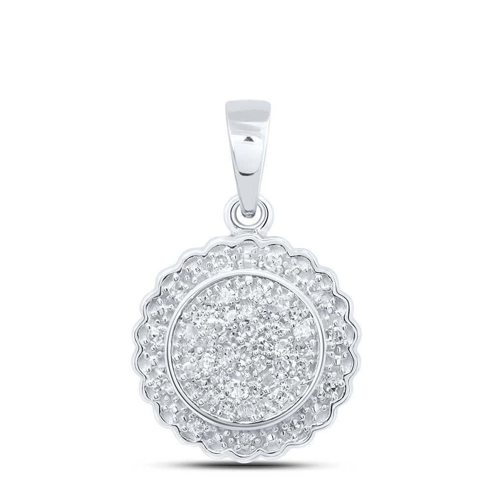 Sterling Silver 1/6 CTW-Natural Diamond Gift Round Pendant