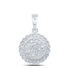 Sterling Silver 1/6 CTW-Natural Diamond Gift Round Pendant