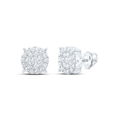 10k Gold 2 CTW-Natural Diamond Gift Round Earring