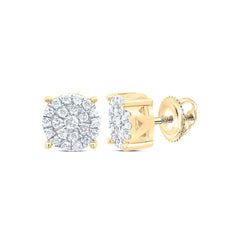 Sterling Silver 1/6 CTW-Natural Diamond Gift Round Earring