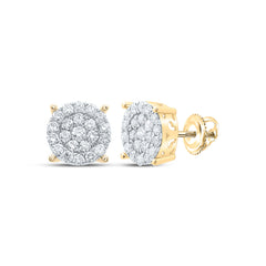 Sterling Silver 1 CTW-Natural Diamond Gift Round Earring