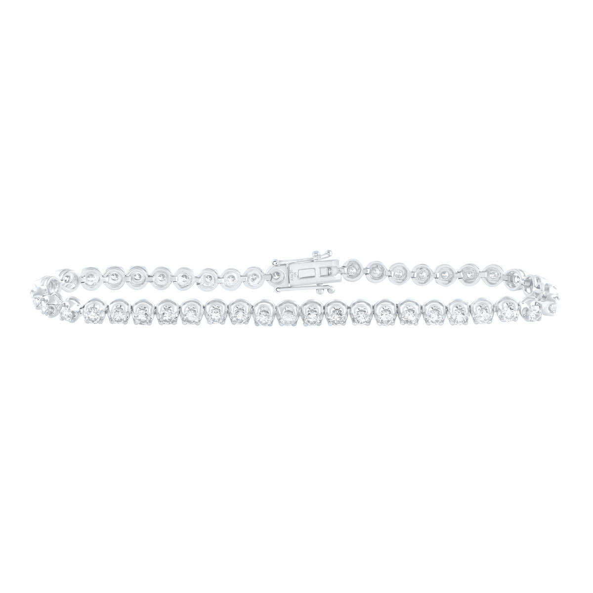 14k Gold 4 CTW-Natural Diamond Fashion Tennis Bracelet (7 Inch )